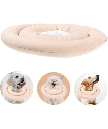CORHAD Elizabeth Circle Cats Cone Puppy Collars Neck Cone The Waterproof Cloth is Filled with Pp Cotton S Beige - Buy Online on GoSupps.com