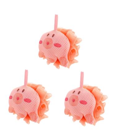 FOMIYES 3pcs Cartoon Bath Ball Octopus Shower Bath sponges Bathing Shower Pouf Shower Sponge Cute sponges loofah Shower Bath loofahs Shower Ball for Body Baby Universal Linger