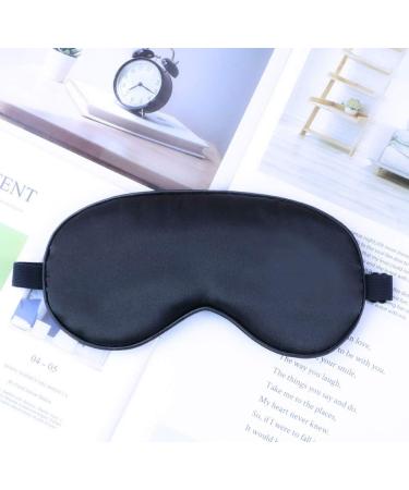 Silk Eye Mask for Sleeping - Bulk Pack of 4 Pcs for Women, Men, and Children - Black - Buy Online on GoSupps.com