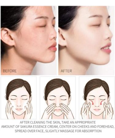 Allbestaye Sakura Essence Cream with Hyaluronic Acid Nicotinamide Vitamin C Anti-Aging Moisturizer - Buy Online on GoSupps.com