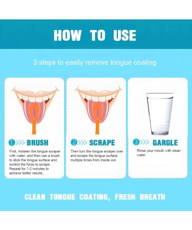 WKRTDY Set of 4 Tongue Cleaners - Gently Remove Bacterial Plaque & Bad Breath | Effective Tongue Brush for Perfect Oral Hygiene - Buy Online on GoSupps.com