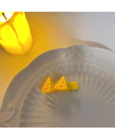 10Pieces Cute Hair Clips Girl Hair Clips Metal Cheese Hairpin Yellow Barrettes Hair Accessories For Girls Fashion Decor Barrettes Clips For Hair Women Girls Craft Silver - Buy Online on GoSupps.com
