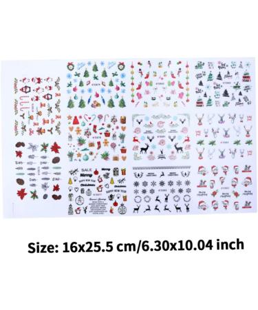Christmas Nail Stickers Self-adhesive Christmas Stickers Nail Art Decal DIY Manicure Decorations 1Set - Buy Online on GoSupps.com