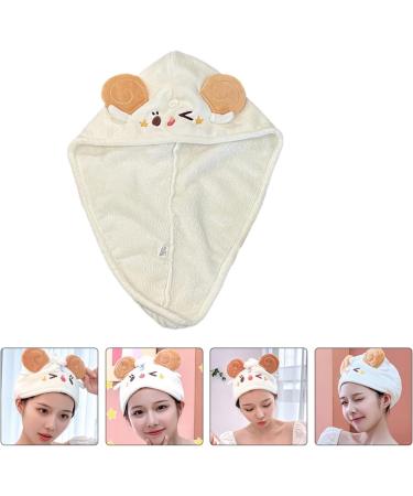 Animal Hair Hat Towel Hijab Hair Bonnet Shower Caps Washcloths Dry Hair Turban Cap Fast Dry Hair Turban Turbans for Women Coral Fleece Turban Hat Japanese-Style White - Buy Online on GoSupps.com