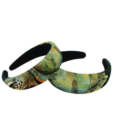 2 Pieces Headbands Women Hair Head Bands Sea Turtle-206 Non Slip Thick Padded Hairband Hair Band Hoops Vintage Thick Hair Wrap Multi-colored 7