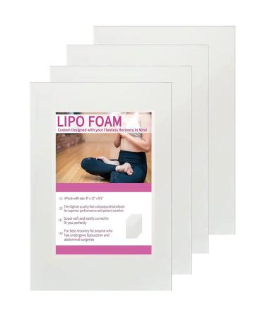 KAIHENG Lipo Foam Board 4Pack Liposuction Surgery waist-supports Foam Sheet for Recovery BBL Supplies 8X11 Lipo Foam Pads for Post Surgery Help Out When Using Ab Board Compression Garments