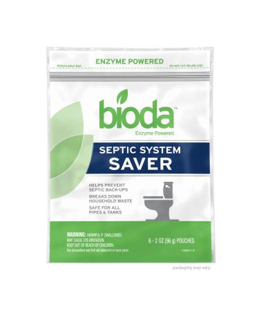 Bioda Septic System Saver, Professional Strength, 6-Pack, 6-Month Supply