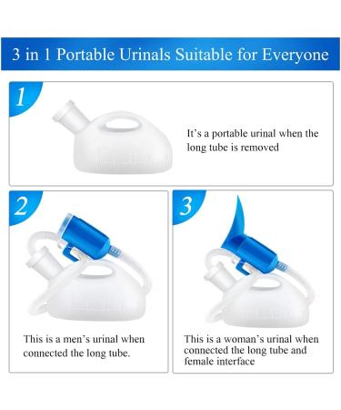 OOCOME Female Urinal - 2000ml Portable Spill-Proof Pee Bottle for Women, Adults, Elderly - Ideal for Car Travel & Camping - Buy Online on GoSupps.com