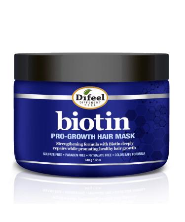 Difeel Pro-Growth Biotin Hair Mask & Oil Set - 12 oz. Mask + 7.1 oz. Oil - Buy Online on GoSupps.com