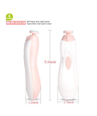 Shop Wadeo Baby Nail File & Scissors Set - Safe Electric Nail Trimmer for Newborns & Kids with LED Light | Manicure Set in Pink - Buy Online on GoSupps.com