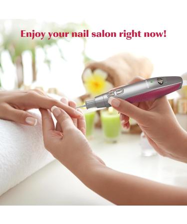 Beautural Electric Manicure Pedicure Set | Professional Nail Miller with 10 Attachments & LED Light - Gray | Ultimate Nail Care for Hands & Feet - Buy Online on GoSupps.com