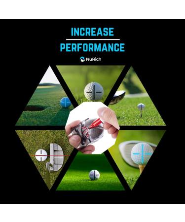 NuRich Golf Ball Line Liner Tool - 2 Pack for Perfect Alignment on Putting Greens | Portable Golf Accessories for Bag | Easy-to-Use Drawing Marking Tool - Buy Online on GoSupps.com