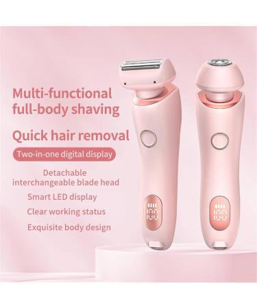 Electric Shaver Razors for Women 2-IN-1 Electric Razor for Womens Legs Underarm Face Pubic Hairs Wet Dry Use Rechargeable Bikini Trimmer Hair Removal with Detachable Head (Blue) - Buy Online on GoSupps.com