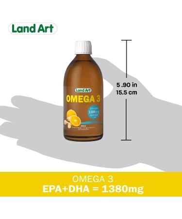 Omega-3 Supplement Liquid 250ml 1380mg EAP + DHA for Kids and Adults non-GMO Gluten Free - Made in Canada 250 ml (Pack of 1) - Buy Online on GoSupps.com