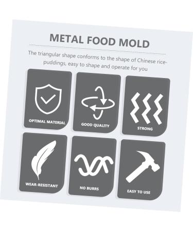 Zerodeko Zongzi Mould Chocolate Silicone Molds 2pcs Rice Ball Shaping Kitchen Utensils Accessories Zongzi Stainless Steel Material Silicone Candy Molds Rice Maker Mold 13X13X8.5CMx2pcs Silverx2pcs - Buy Online on GoSupps.com