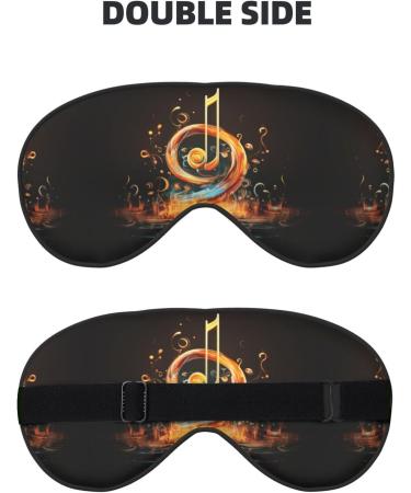 Unisex Music Symbol Print Eye Mask | Soft Comfort Sleep Eye Shade for Travel & Yoga - Buy Online on GoSupps.com