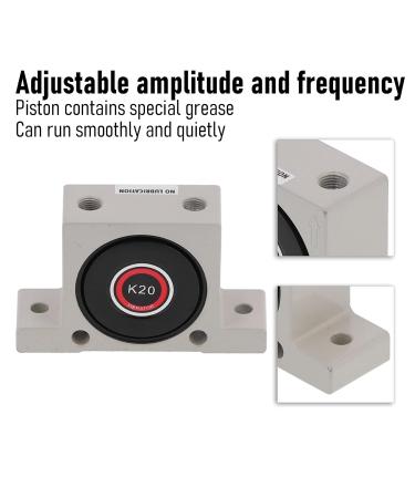 1/4 Pneumatic Turbine Vibrators Adjustable Aluminum Alloy 245-4000N Air Pressure Mechanical Equipment (K20) - Buy Online on GoSupps.com