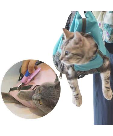Cinf Cat Retention Bag | Safe Cat Transport & Care Bag for Veterinary Visits Medicine Administering Dental Care Bathing Nail Cutting | Mask Included - Blue - Buy Online on GoSupps.com