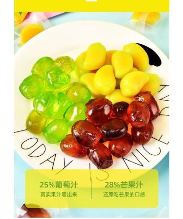 Peel fudge Lychee grape 8 kinds of fruit candy 50% fruit juice content wedding candies healthy nutrition snacks snack gifts candy dessert Chinese candy gift (Mixed flavors 4 packs(150g)) Mixed flavors 4 packs(150g) - Buy Online on GoSupps.com