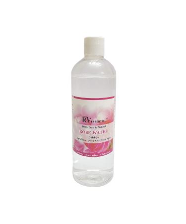 R V Essential Rose Water | Gulab Jal | Rejuvenates Skin | Great Face Cleanser, Hydrating Face Toner, Moisturizing, Room Freshener, Body Spray, Bath, Soap Making | 100% Pure Natural | 200ml | 6.76oz 200ml (6.76 Ounce)
