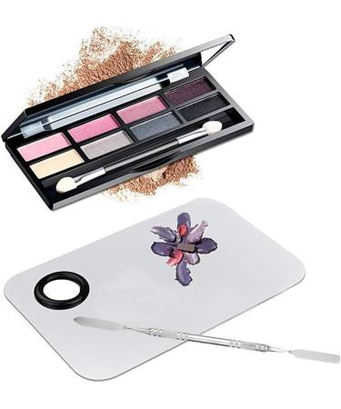 6x4 Stainless Steel Makeup Mixing Palette with Spatula Tool - Professional Cosmetic Artist Blending Palette for Foundation Mixing - Buy Online on GoSupps.com