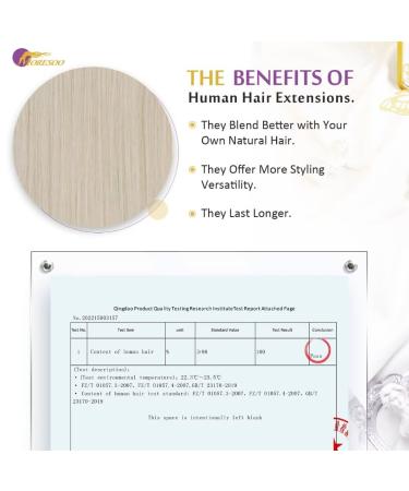 Moresoo Invisible Tape In Extensions - Real Hair Platinum Blonde #60 35cm - 10 Pieces 20g Remy Hair - Buy Online on GoSupps.com