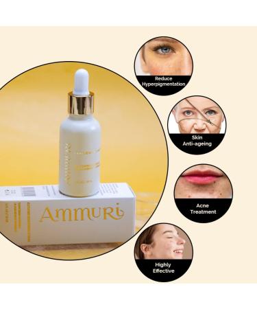 Ammuri Extreme Whitening Serum - Enhance Skin Radiance Address Dark Spots & Wrinkles | Kojic Acid Alpha Arbutin | Hydrating & Nourishing Formula | UK Made | For Face Body & Neck - Buy Online on GoSupps.com