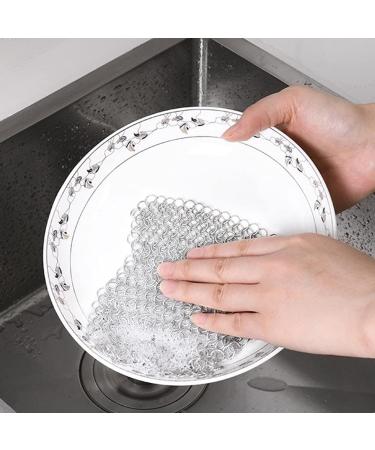 U-K Attractive Processed Cast Iron Cleaner Stainless Steel Garden Home Chainmail Scrubber for Pan Dutch Ovens Grill Scraper Skillet 1pc Silver - Buy Online on GoSupps.com