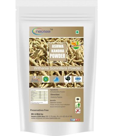 neotea Organic Ashwagandha Root Powder | 100% Pure Withania Somnifera Root | Herbal Supplement | Non-GMO Vegan Gluten-Free | No Additives (100 GM(3.52 OZ)) 3.52 Ounce (Pack of 1)