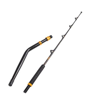Fiblink Bent Butt Fishing Rod 2-Piece Saltwater Offshore Trolling Rod Big Game Roller Rod Conventional Boat Fishing Pole Bent Butt-Length: 6'
