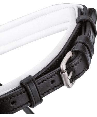 Buy Sunride English Combined Bridle Hawaii with Reins - Soft Real Leather Adjustable & Anatomical for Ponies (Black/White) - International Shipping Available - Buy Online on GoSupps.com