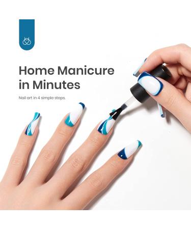 Beetles Gel Nail Polish Kit - Fall Winter Ice Blue Holiday Colors - Navy Blue Sparkle Set - DIY Manicure Gift for Women - Buy Online on GoSupps.com