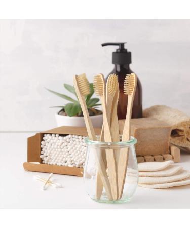 12 Pcs Biodegradable Bamboo Charcoal Toothbrushes - Eco-Friendly & Natural with Soft Bristles (Multi-color) - Buy Online on GoSupps.com