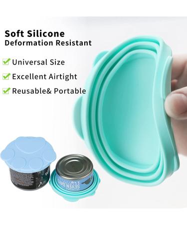 Silicone Pet Food Can Covers - 6 Pack Leakproof Lids for Dog and Cat Canned Food - Buy Online on GoSupps.com