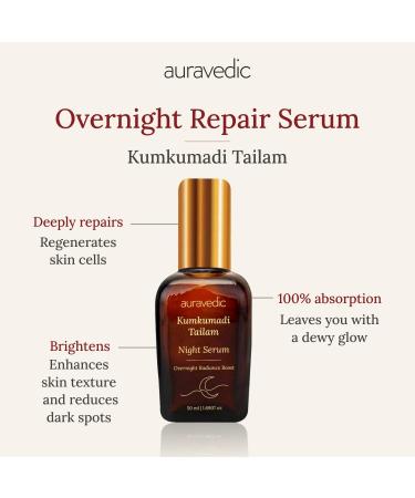 Kumkumadi Tailam Night Serum 50ml | Natural Radiance & Age-Defying Formula | Shop Internationally - Buy Online on GoSupps.com