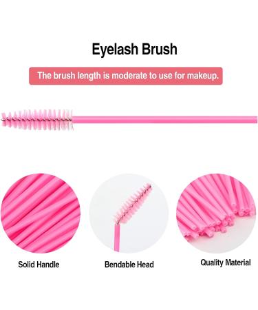 50 PCS Pink Disposable Eyelash Brushes - Mascara Wands for Eyelash Extensions and Makeup Application - Buy Online on GoSupps.com