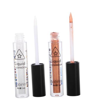 WOONEKY 2pcs Eye Shadow Pencil Liner Waterproof Eyeliner Pen Eye Liner Pencil Liquid Silver