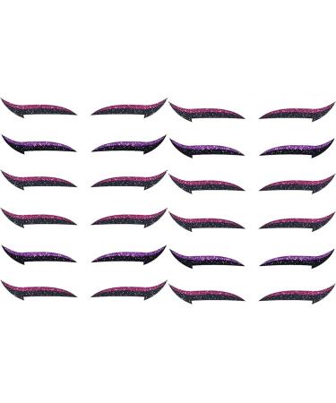 LOKORI 12 paar Stick On Eyeliner Strips Stick On Glitter Eyeliner Stick On Eyeliner Glitter Double Eyelid Tape Eye Line Strip12 pairsd