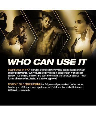 PVL Gold Series Domin8 | Pre-workout Superfuel - full dose Preworkout - 520 g - Tropical Knock Out - Buy Online on GoSupps.com