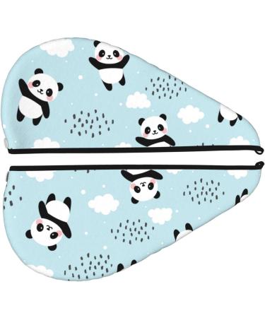 Buy Cute Panda Bear Microfiber Hair Towel - Soft Absorbent Coral Velvet Wrap for Long Curly Thick Hair | Quick Drying & Perfect for Women - Buy Online on GoSupps.com