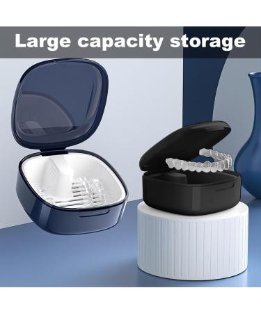Buy GMedHC Braces with Sieve - Portable Prosthetic Dinner Cover & Invisible Tooth Cheeks Storage Box - Double-Layer Hollow Drain - Cleaning Box for Brackets - Blue B - International Shipping Available - Buy Online on GoSupps.com