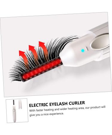 1 Set Eyelash Curler Eyelash Tool Electric Eyelash Curling Tool Beauty Tool Heated Eyelash Brush Eyelash Clipper Eyelash Holder Heated Curler Abs White USB Curl Artifact - Buy Online on GoSupps.com