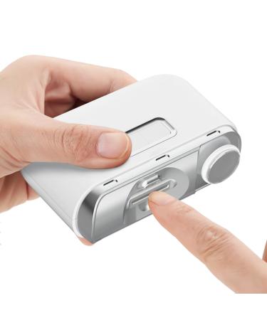 Leogony Electric Nail Clippers for Adults 2 in 1 Automatic Nail Clipper Electric Nail Cutter with Led Light (White)