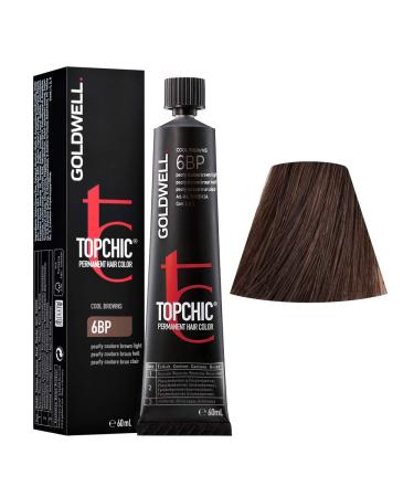 Goldwell Topchic Hair Color 6BP pearly brown light 1 pack (1 x 60 ml) pearly brown 1 piece (1 pack)