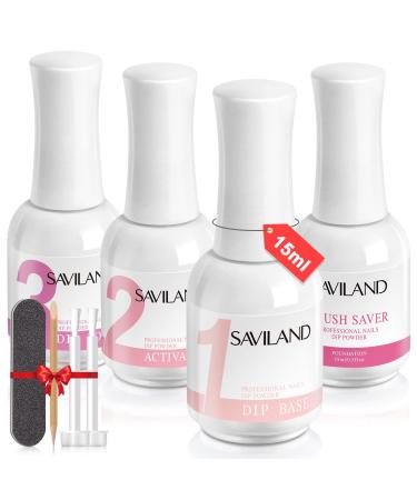 Saviland 8Pcs Dip Powder Liquid Set - 15ml/0.5oz Dip Powder Base and Top Coat  Actiator  Brush Saver  Nail File Nail Accessories for Dip Powder Nail Set A2-8 PCS Dip Powder Liquid Set - Buy Online on GoSupps.com