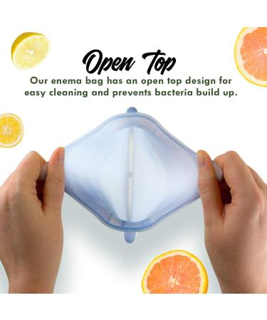 Clear Non-Toxic Silicone Enema Bag Kit for Coffee & Colon Cleansing - 2 Quart Home Colonic Kit - Buy Online on GoSupps.com