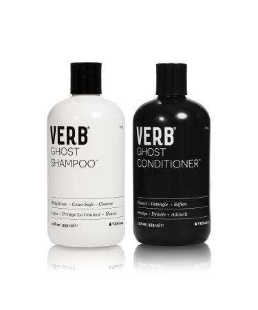 Verb Ghost Shampoo & Conditioner Duo  Vegan Shampoo and Conditioner Set  Weightless, Anti-Frizz Hydrating Shampoo and Conditioner Promotes Shine and Strength 12 Fl Oz (Pack of 1)