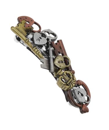 MAGICLULU Clock Retro Barrettes Homecoming Accessories Steampunk Retro Hairpin Steampunk Hair Accessories Hair Topper Brown Hair Grips Lady Headwear Gothic Hair Clip Combination Alloy Coral