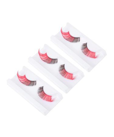 FRCOLOR 3Pairs halloween false eyelashes strip lashes vivid eyelashes Unique Fake Eyelashes Makeup Eyelashes fake lashes natural Performance Eyelashes decorate imported fiber Miss magnetic