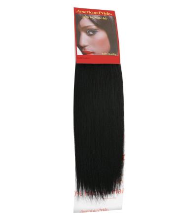 Yaki Weave Jet Black (1) 12" | Relaxed Hair Extensions | Human Hair Extensions | 12" American Pride 1